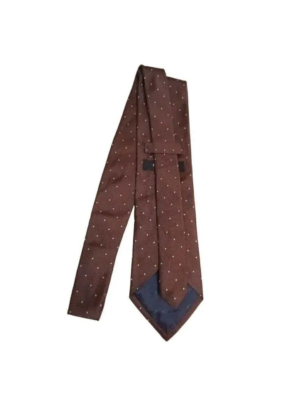 Nautica Brown Dotted Preppy Silk New Standard Width Tie